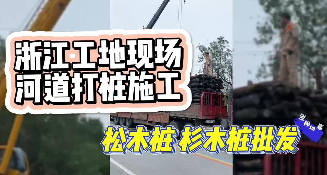 木樁廠家承接松木樁、杉木樁工地施工與批發(fā)視頻